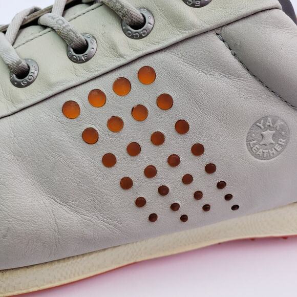 Ecco HydroMax Natural Motion Biom Mens Sz EU 45 US 11-11.5 Yak Leather Golf Shoe